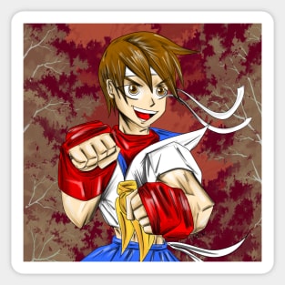 sakura blossom in street fighter Sticker